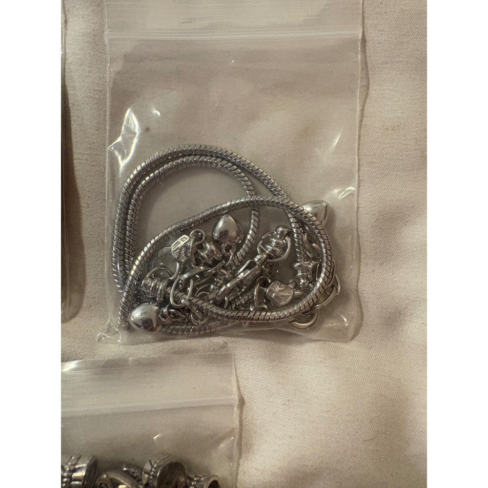DIY Charm Bracelet Necklace Making Kit Beads Silver Charms Gift Bag Instruction - Picture 4 of 8